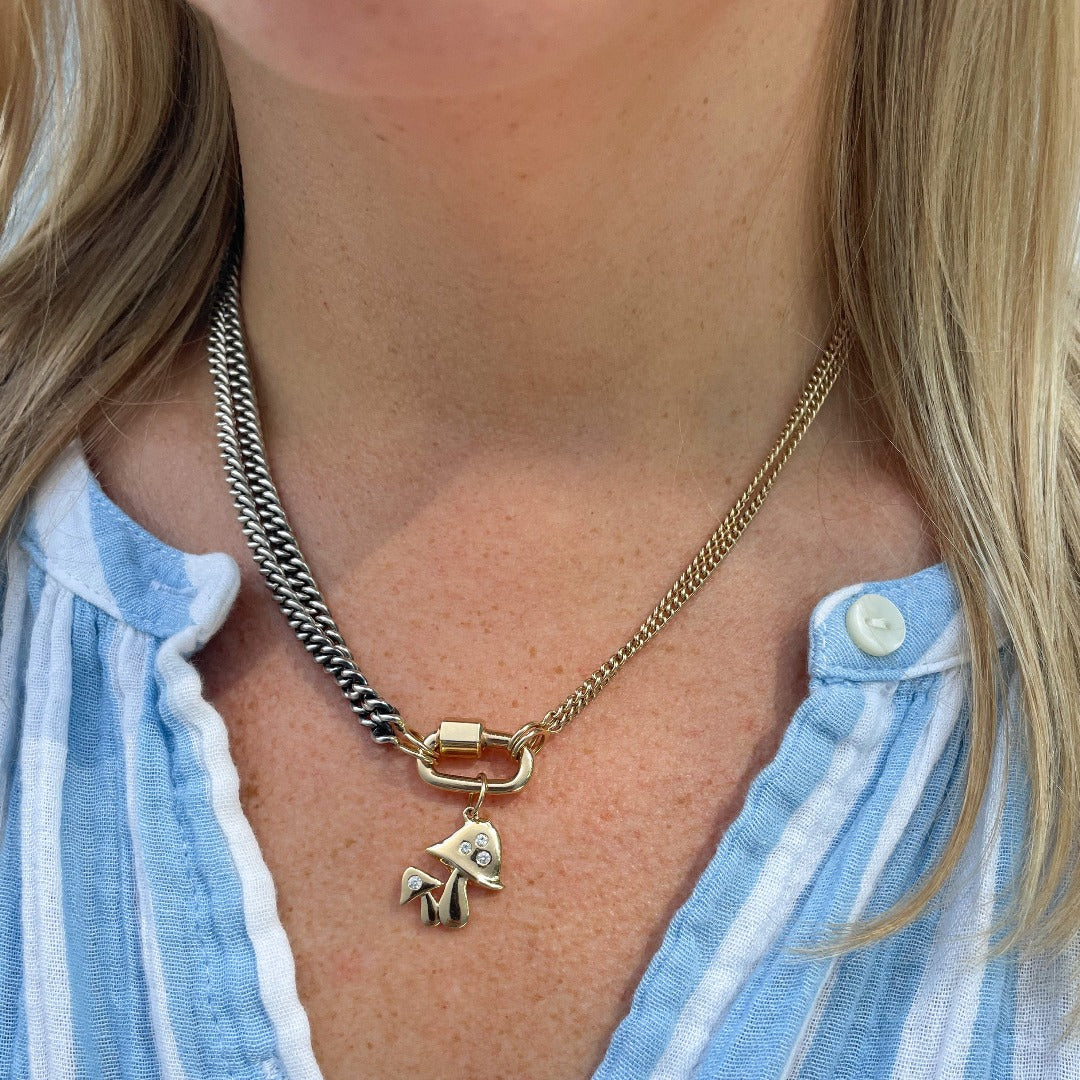 Marla Aaron Silver Heavy Curb Chain Necklace