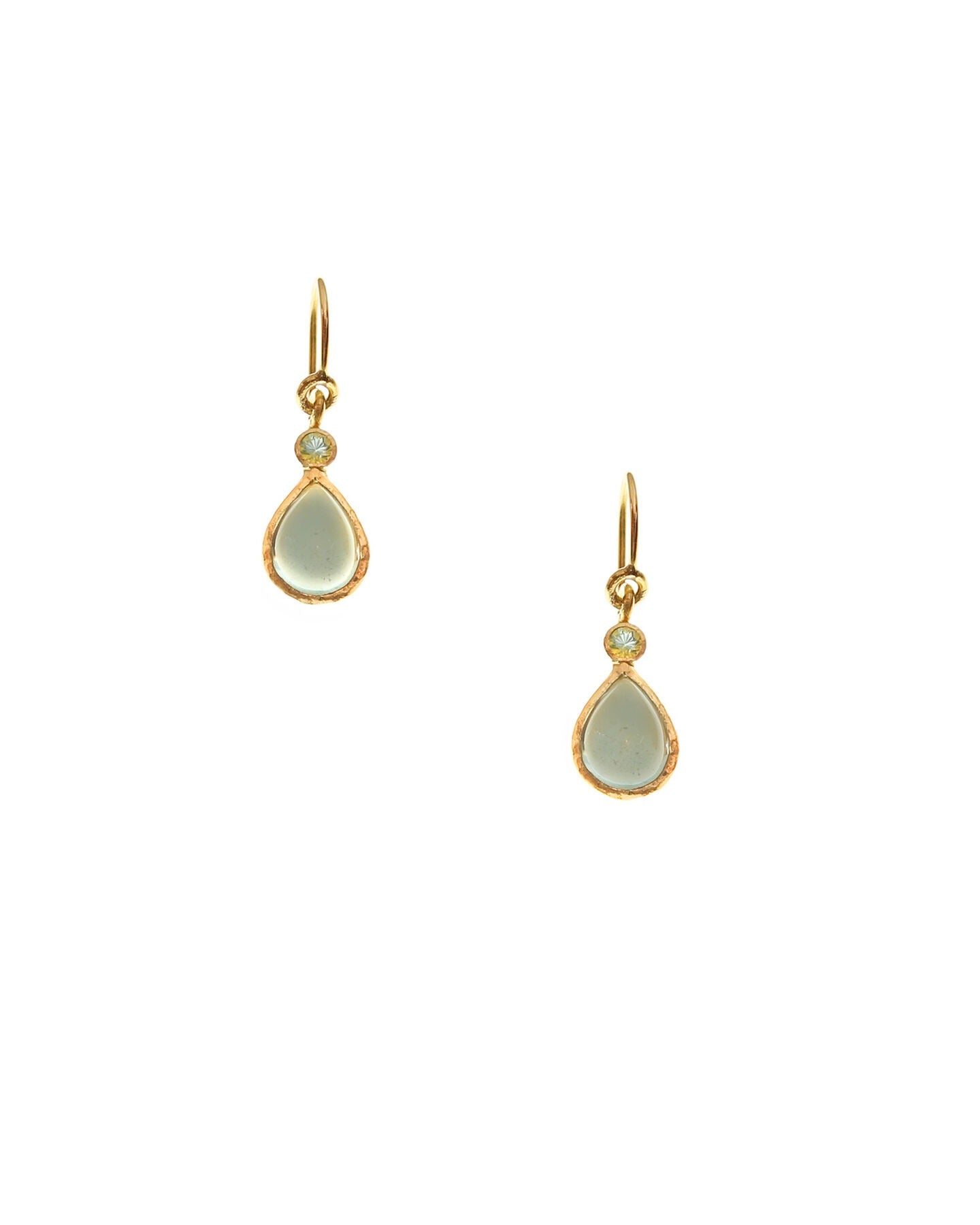 Elizabeth Locke Aquamarine & Blue Zircon Drop Earrings