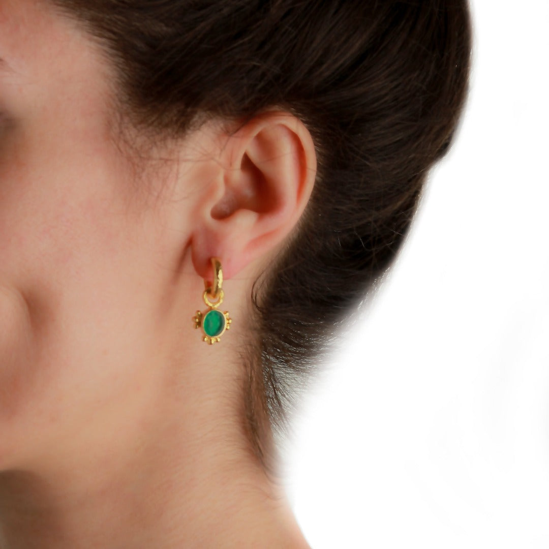 Elizabeth Locke Lime “Micro Angel & Dog” Earring Charms