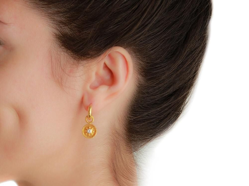 Elizabeth Locke Diamond Daisy Earring Charms