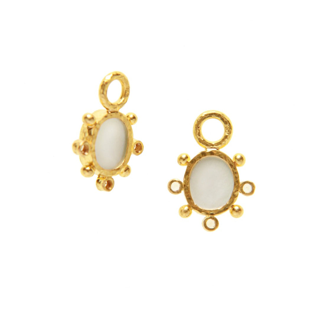 Elizabeth Locke Crystal âMoscaâ Moonstone Earring Charms