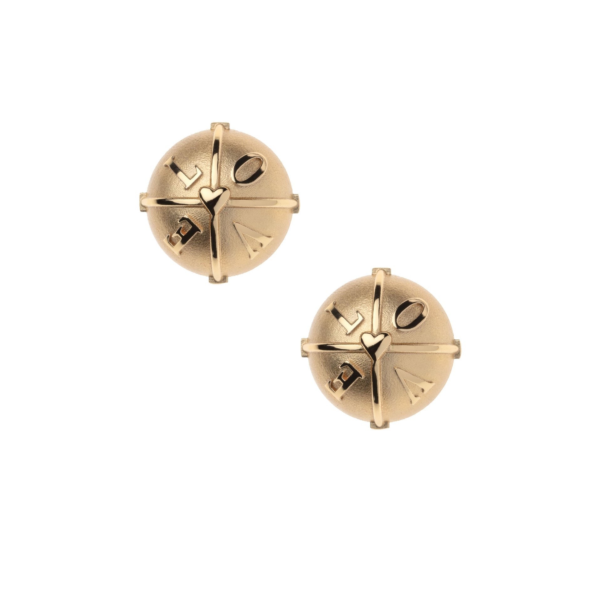 Jane Win LOVE Button Earrings
