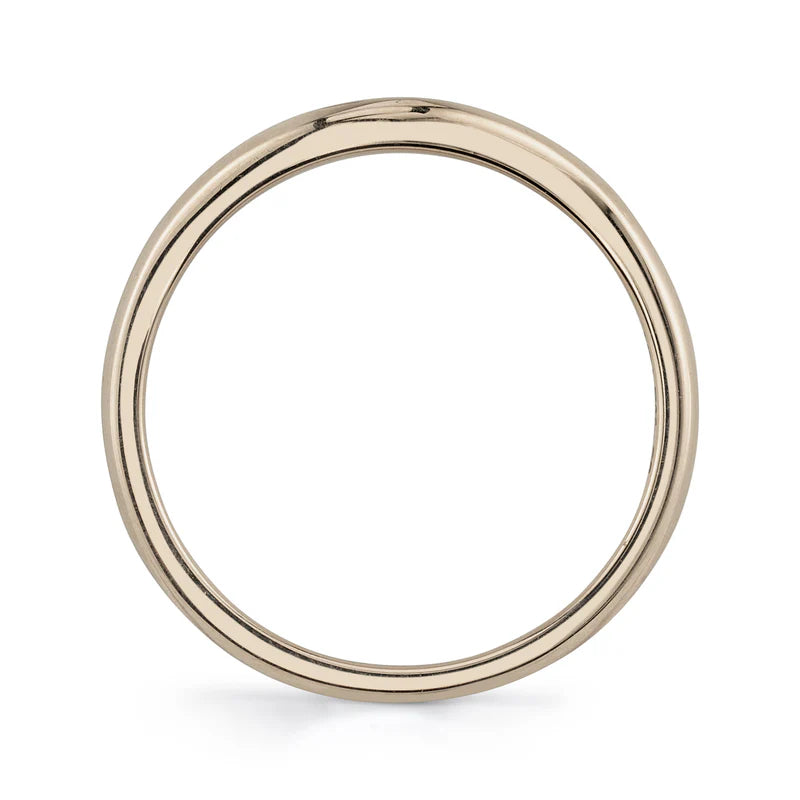 Single Stone 18K White Gold Grace Band
