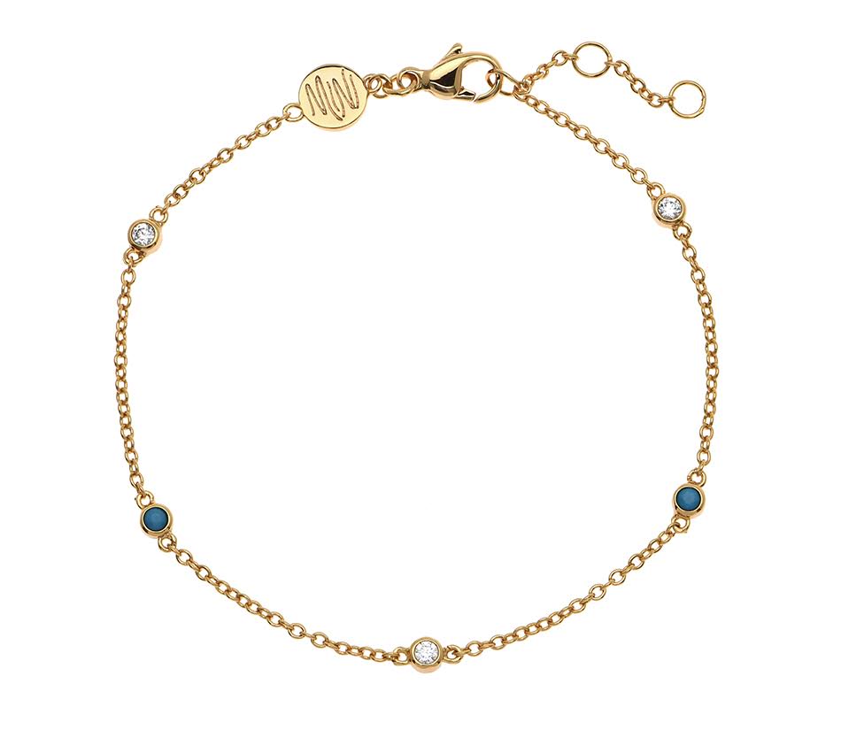 Goldbug Turquoise Scattered Sparkle Bracelet