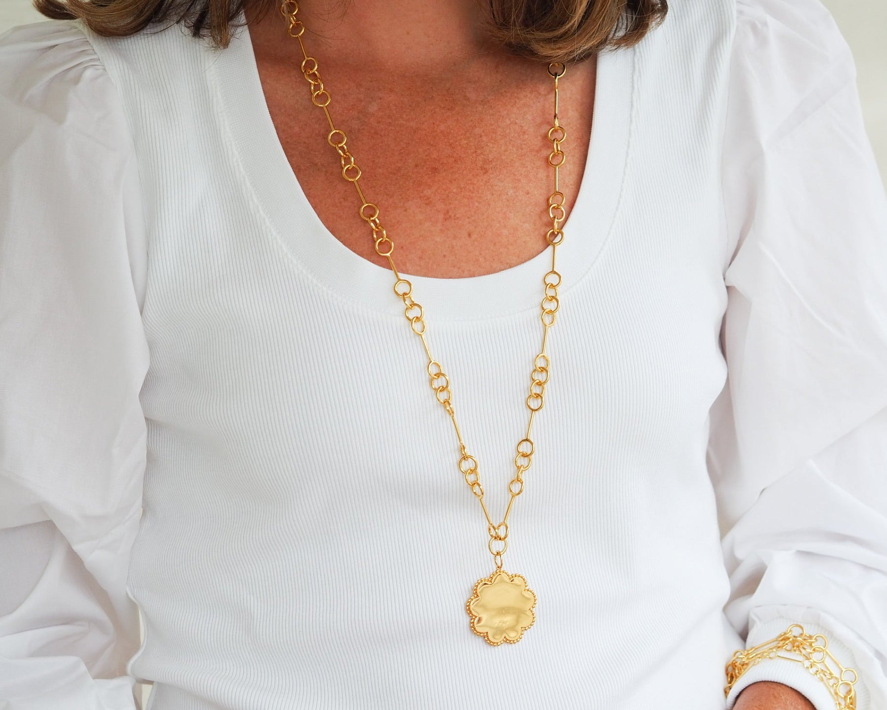 Goldbug Wishbone Chain Necklace