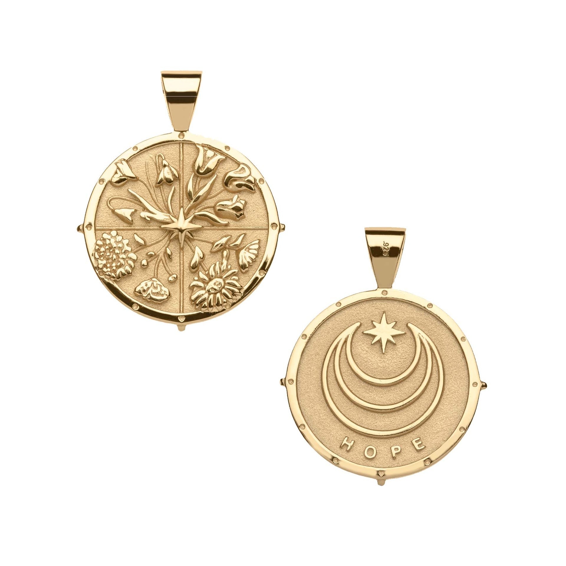 Jane Win HOPE Small Coin Pendant Necklace