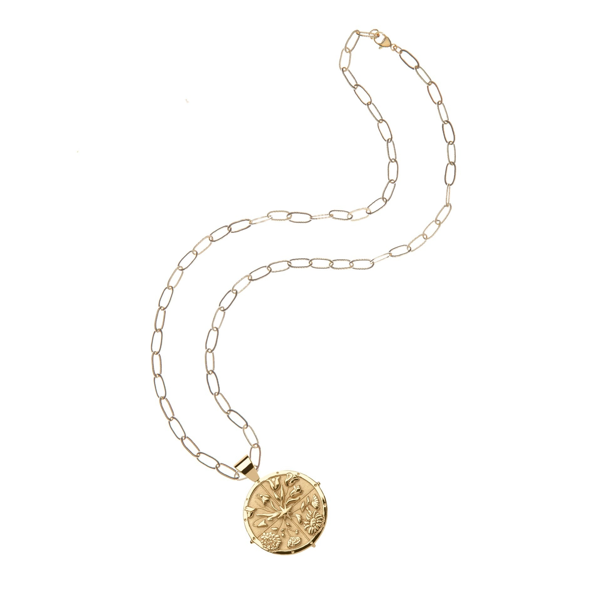 Jane Win HOPE Small Coin Pendant Necklace