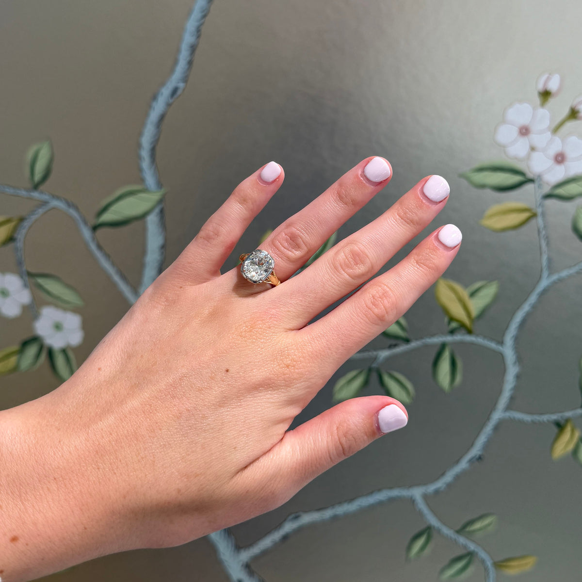 4ct I SI1 Cushion Diamond Solitaire Two-Tone Engagement Ring