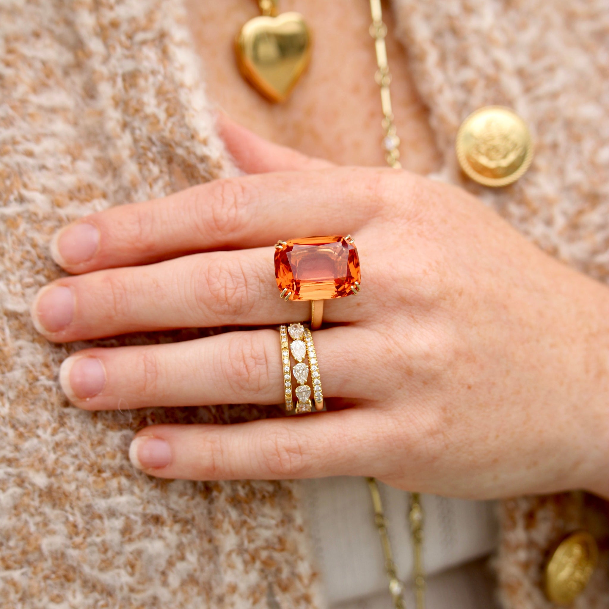 .22ctw Diamond Milgrain Eternity 18K Yellow Gold Band