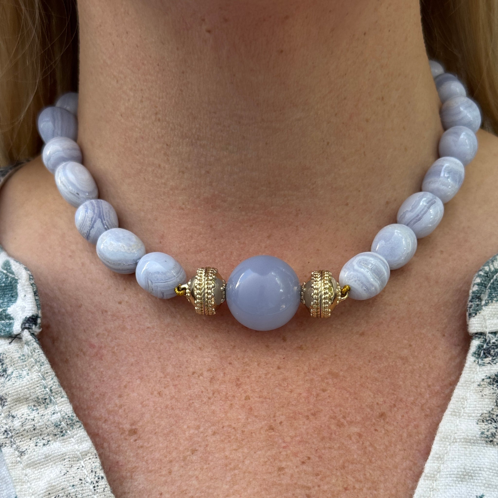 Clara Williams Victoire Chalcedony Centerpiece