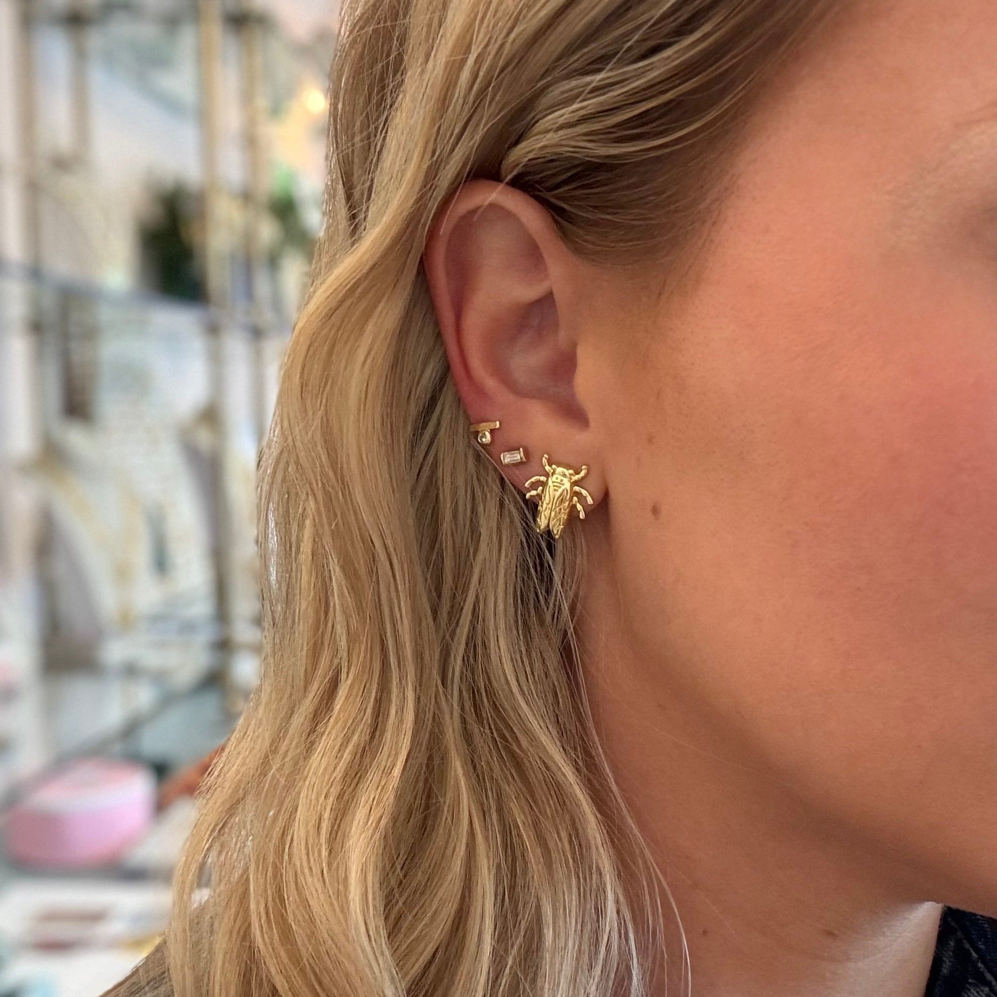 Goldbug Collection Baby Bug Stud Earrings