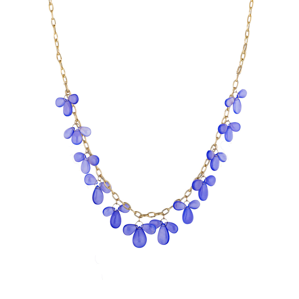 Goshwara Tanzanite Drop 18K Gold Necklace