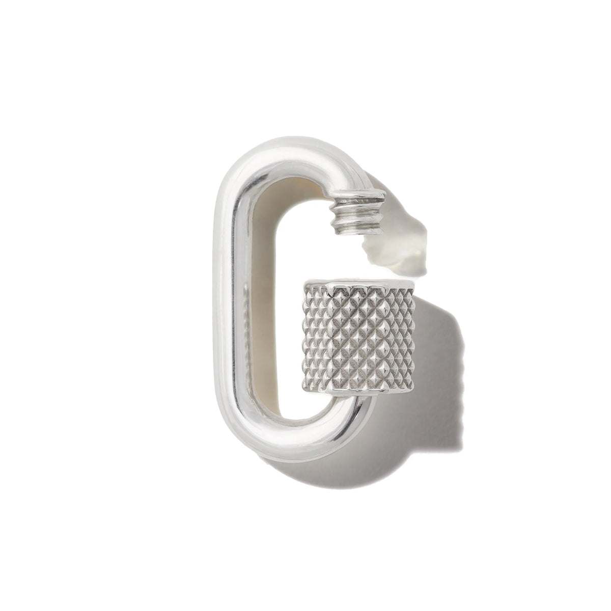Marla Aaron Silver Knurled Chubby Medium Lock