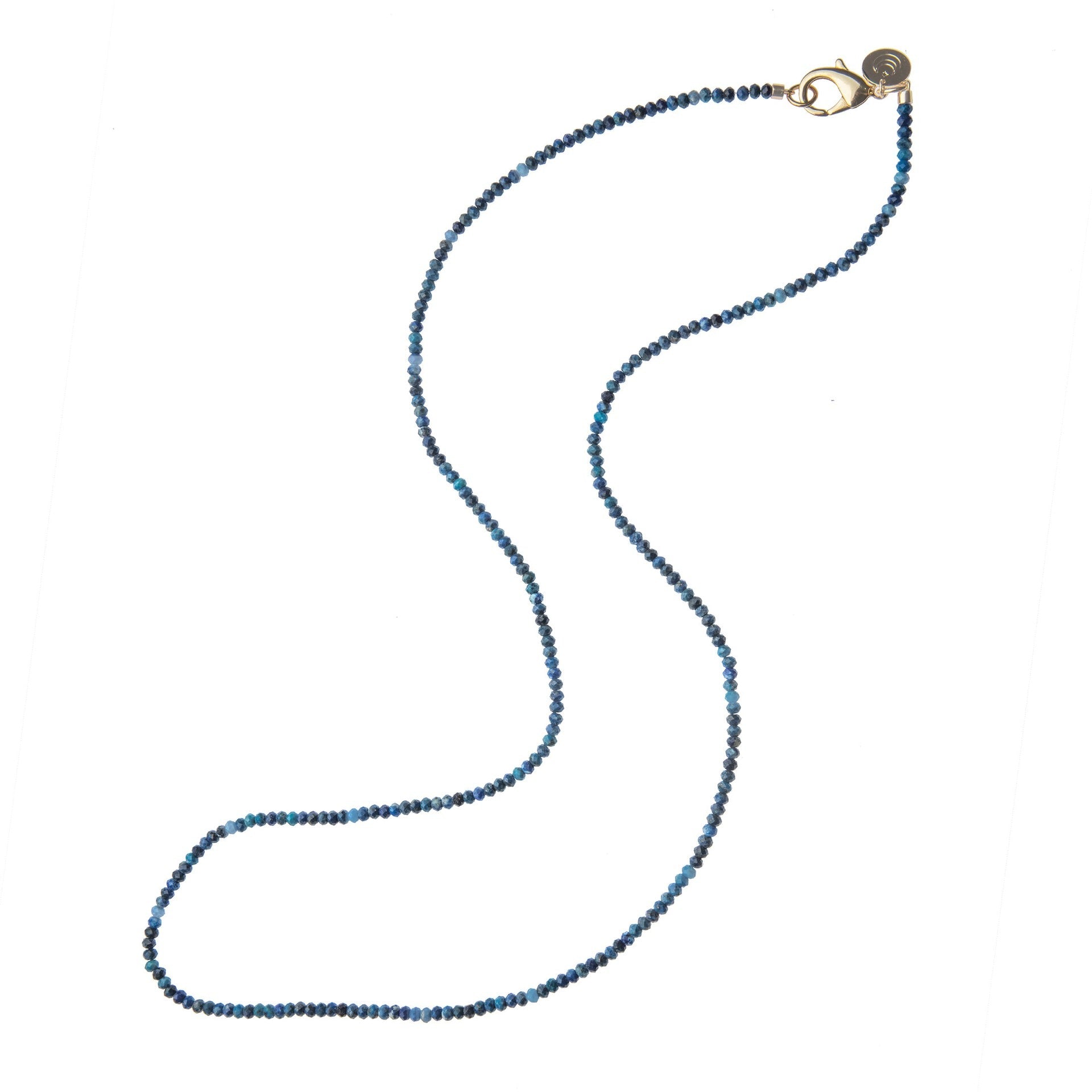 Jane Win Double Wrap Diamond-Cut Kyanite Beaded Necklace 32"