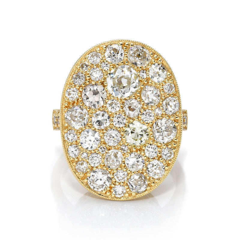 Single Stone Large Oval Cobblestone Ring