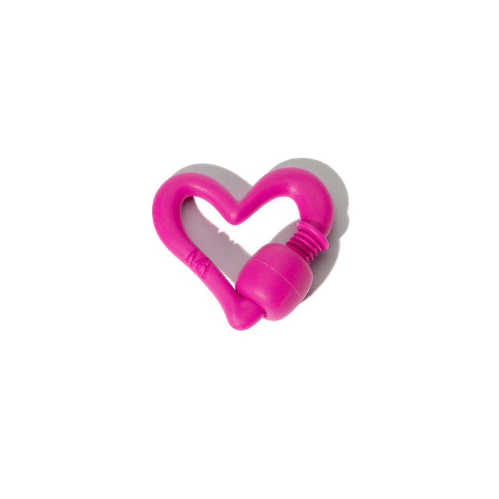 Marla Aaron Flamingo Pink Rubber Freeform Heart Lock
