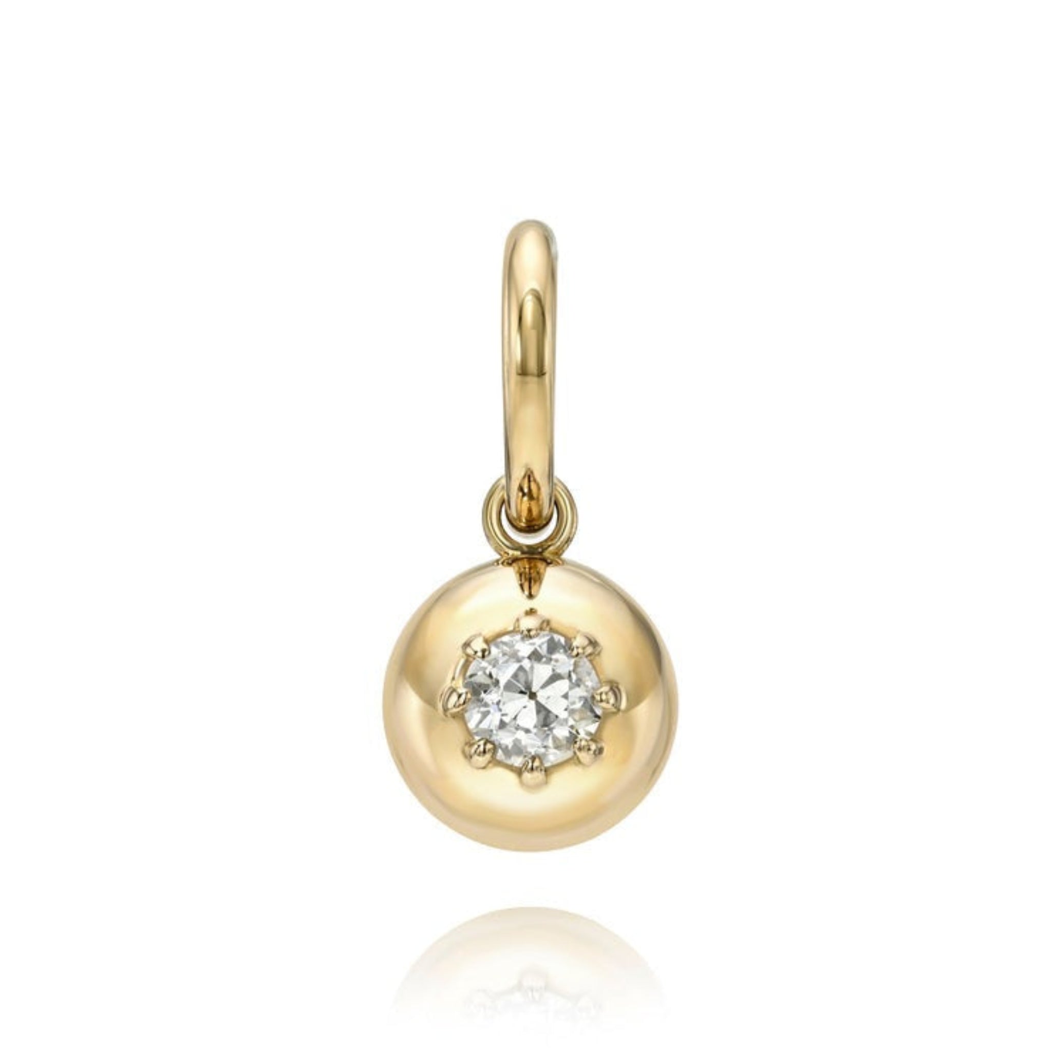 Single Stone Diamond Luna Pendant