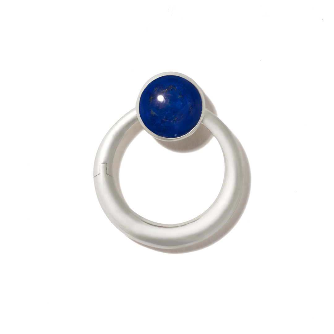 Marla Aaron Sterling Silver Lapis Inlay Musgrave Lock