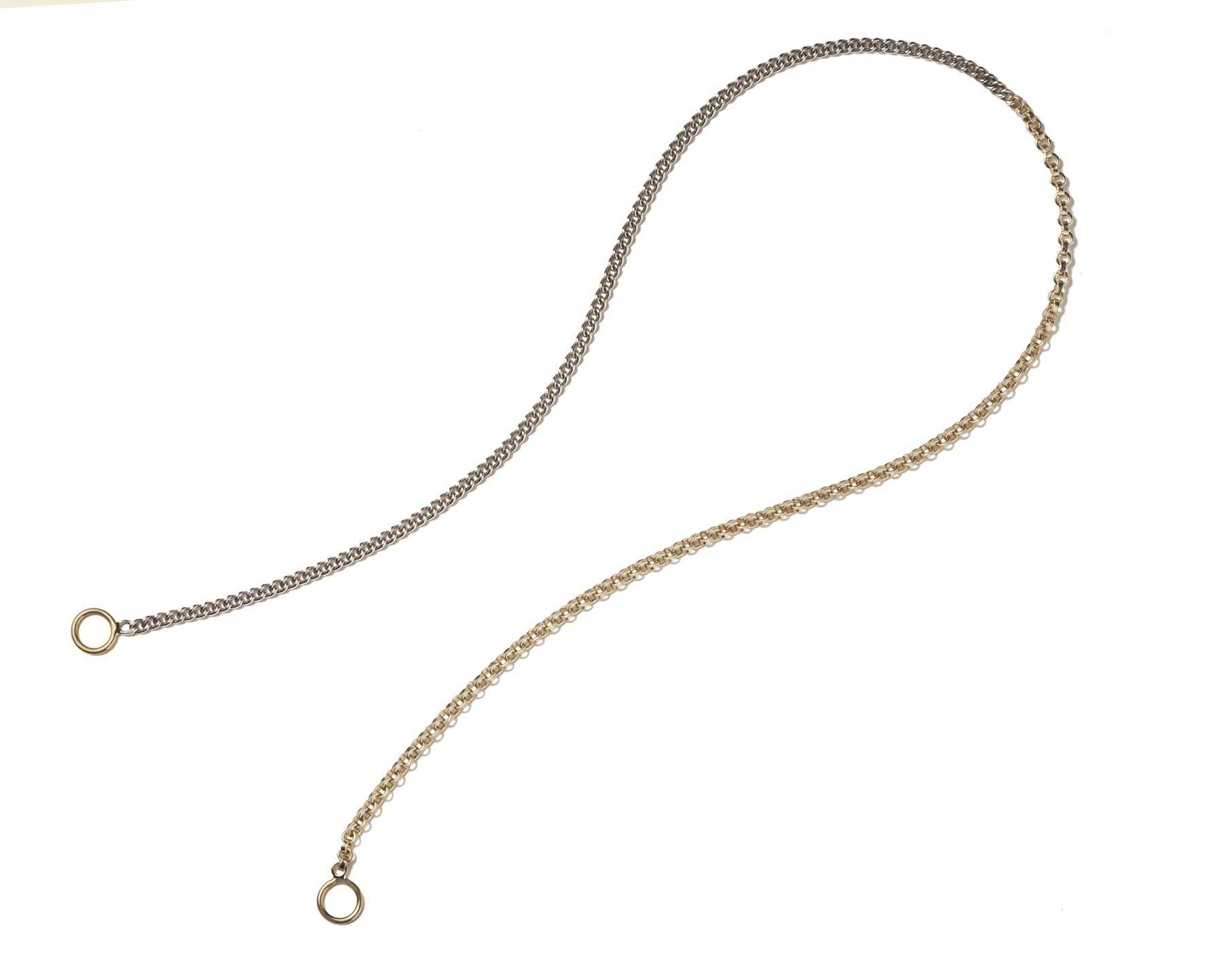 Marla Aaron Mixed Up Half & Half Chain Necklace