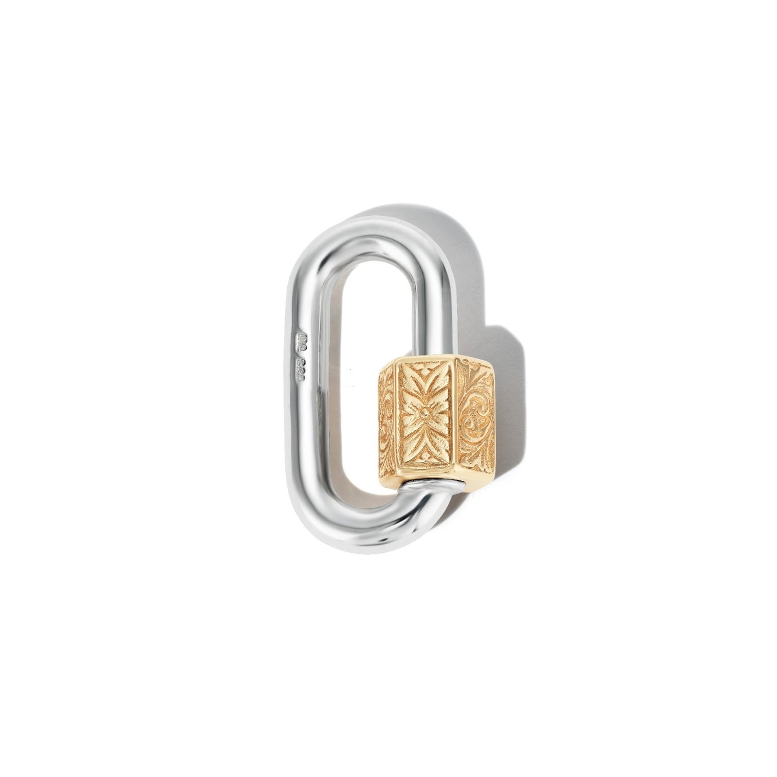 Marla Aaron Mixed Metal Embossed Chubby Medium Lock