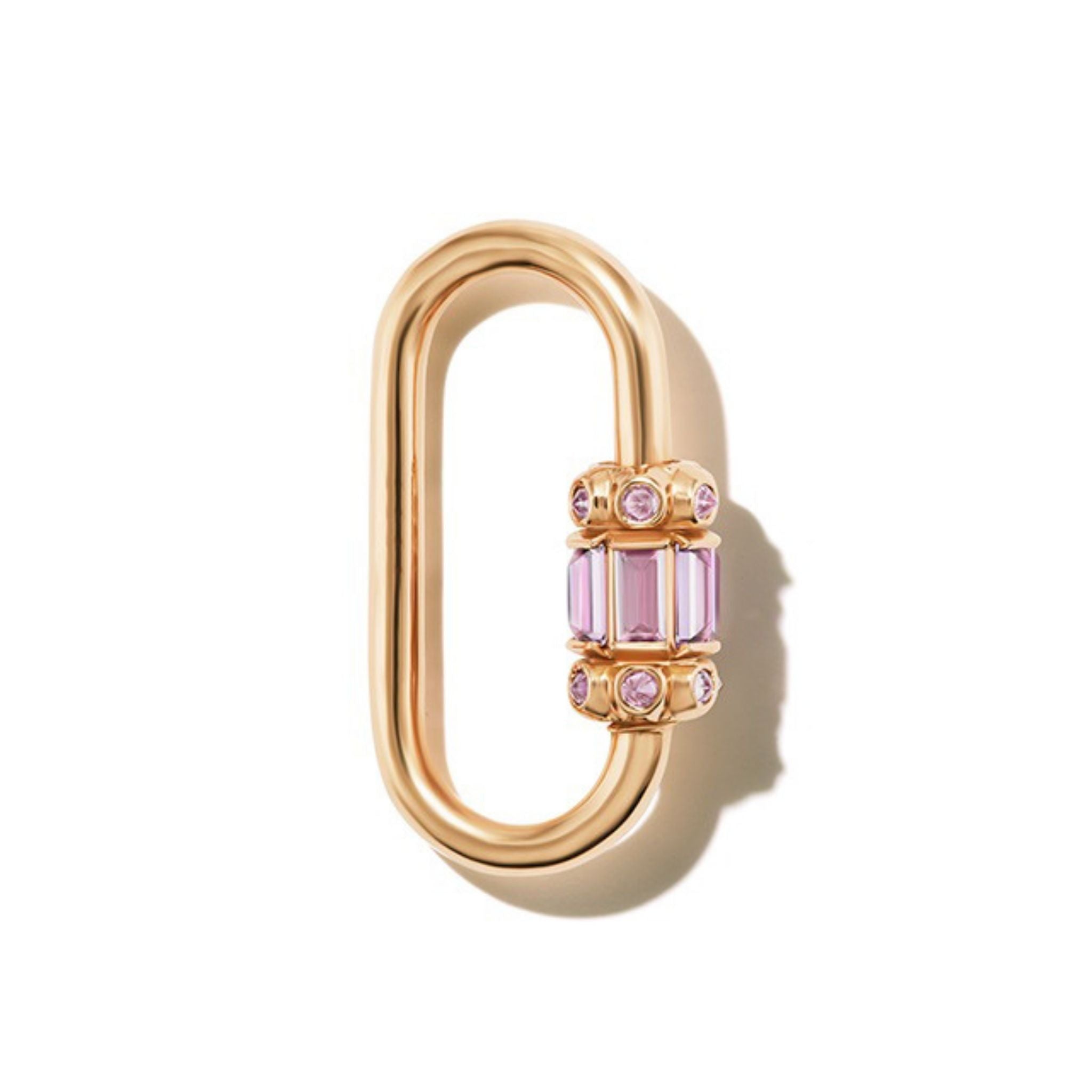 Marla Aaron 14K Yellow Gold Purple Spinel Hatshepsut Lock