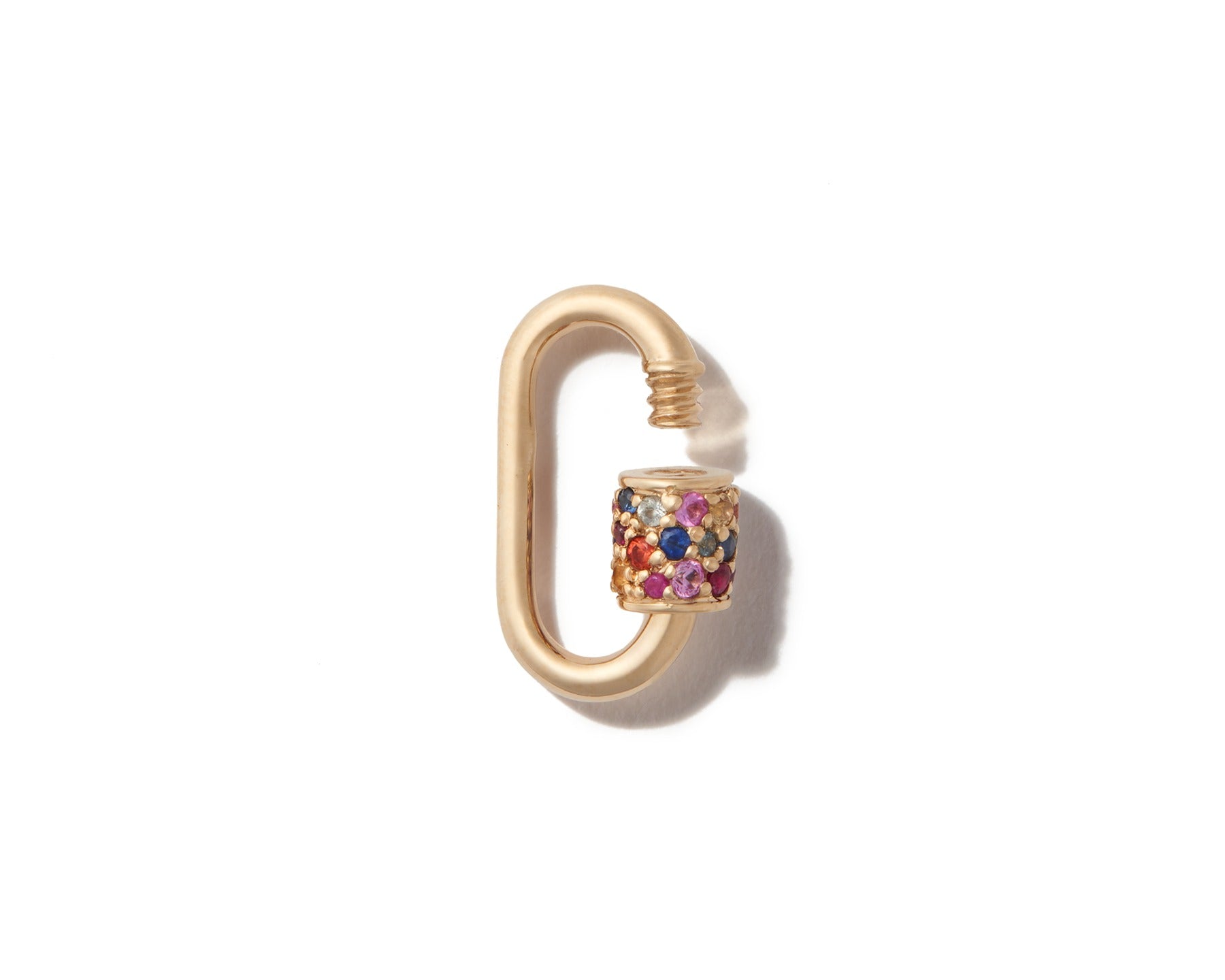 Marla Aaron 14K Yellow Gold Mixed Sapphire Stoned Baby Lock
