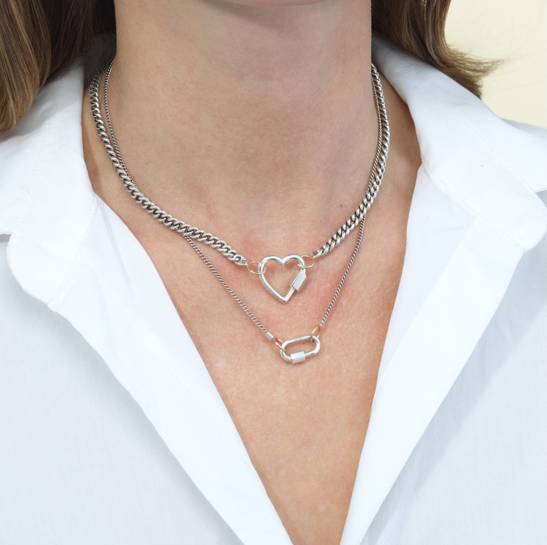 Marla Aaron Silver Heavy Curb Chain Necklace 20"