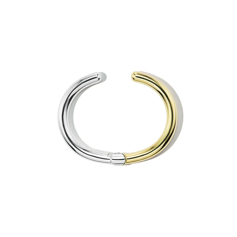Marla Aaron Silver & Brass Hinged Cuffling Bangle