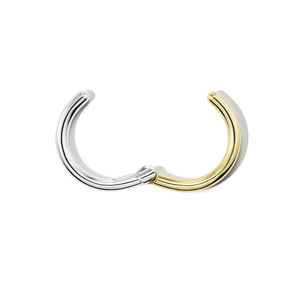 Marla Aaron Silver & Brass Hinged Cuffling Bangle