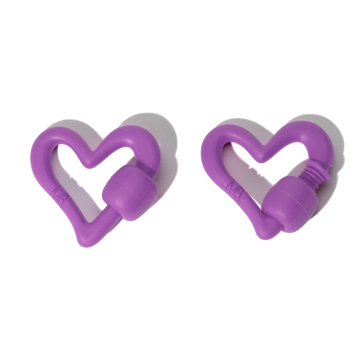Marla Aaron Grape Jelly Purple Rubber Freeform Heart Lock