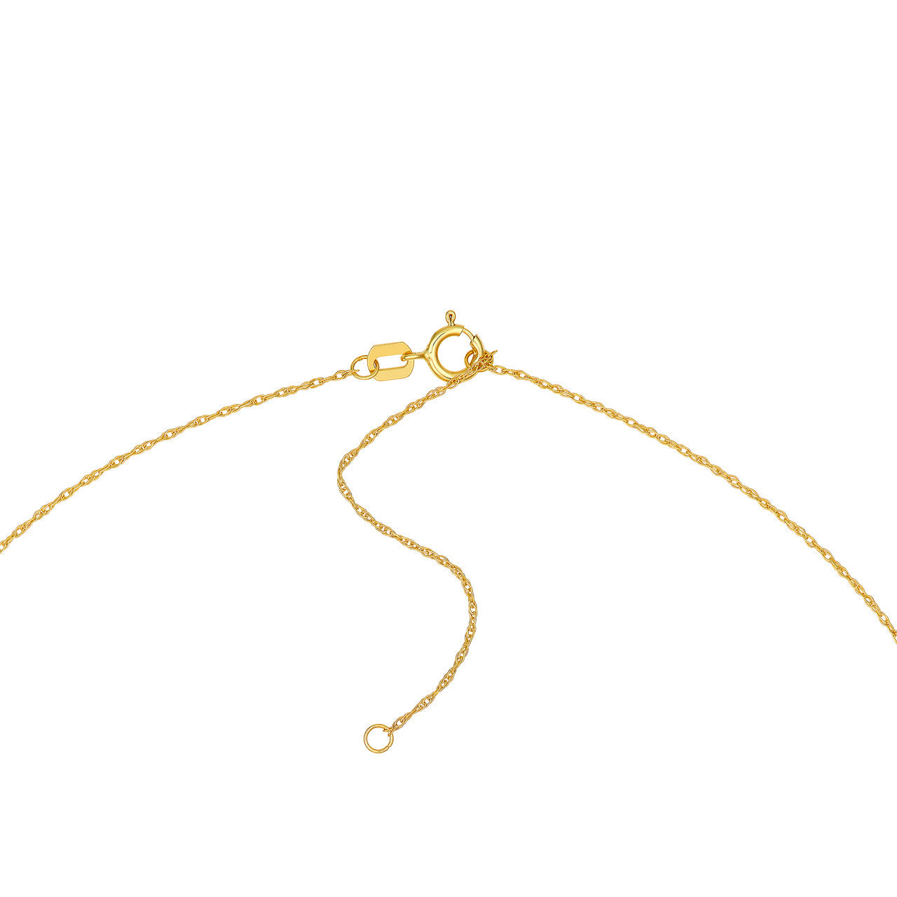 14K Yellow Gold Small Puffy Heart Necklace