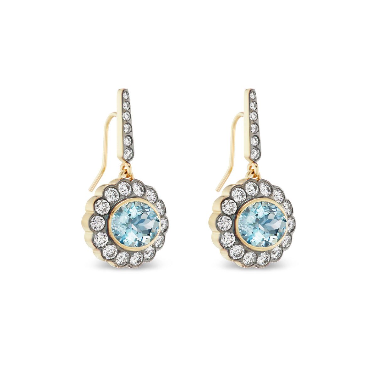 Marlo Laz Aquamarine Lexi Earrings