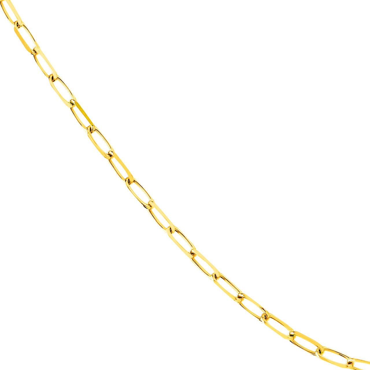 14K Yellow Gold 4mm Paperclip Chain Necklace