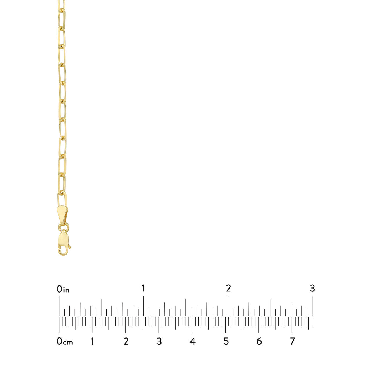 14K Yellow Gold 4mm Paperclip Chain Necklace