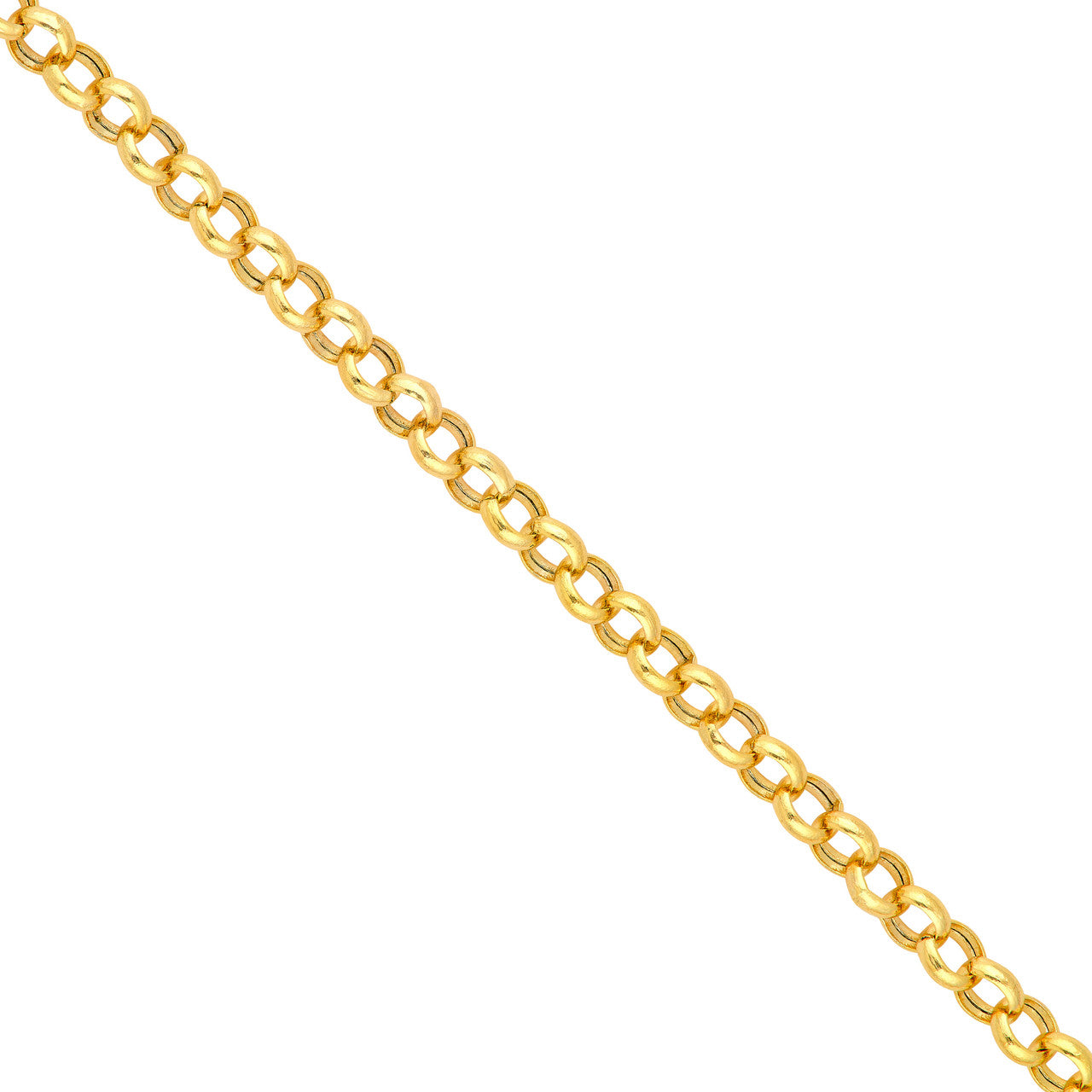 14K Yellow Gold 2.80mm Hollow Rolo Chain Necklace