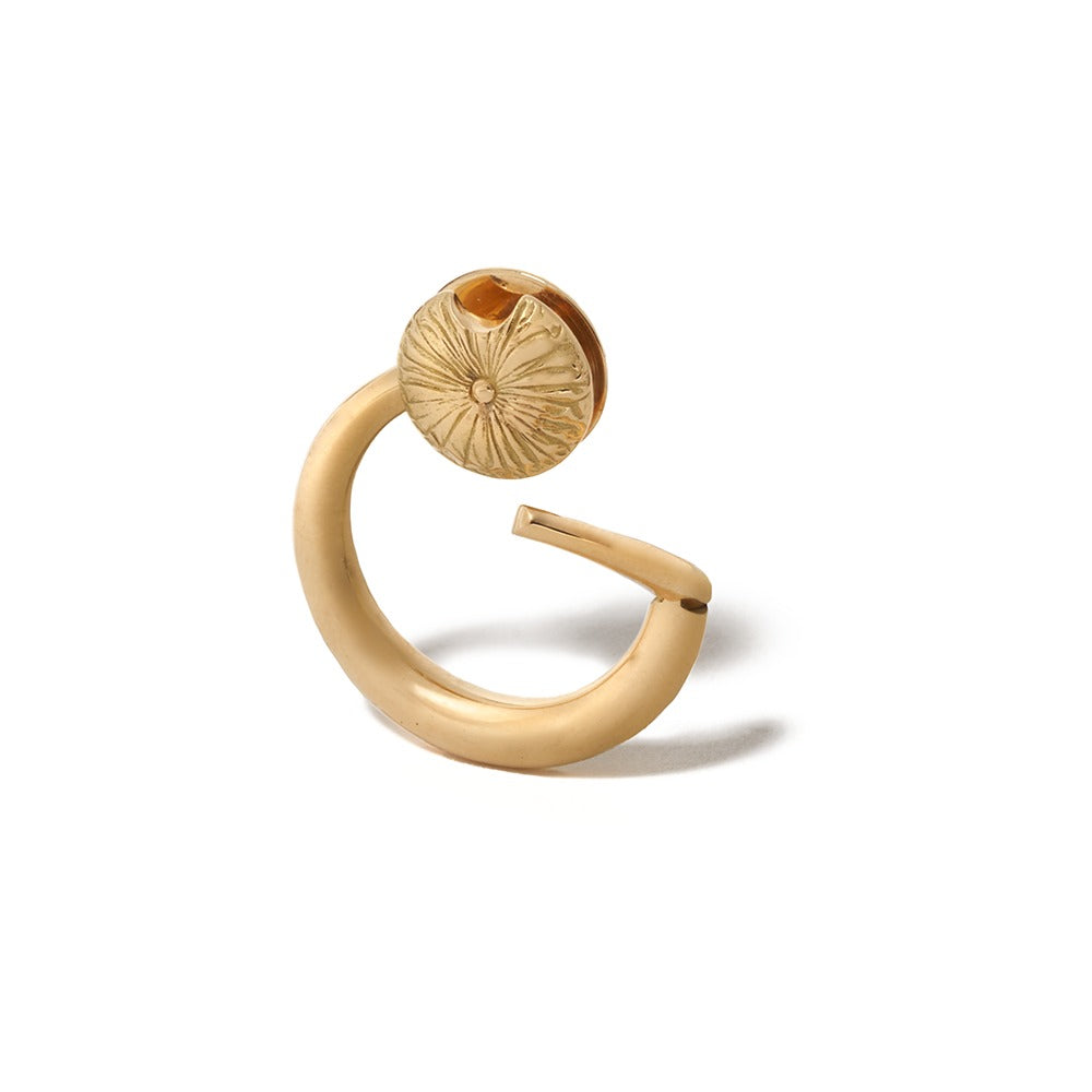 Marla Aaron 18K Gold Spinel Flower Musgrave Lock