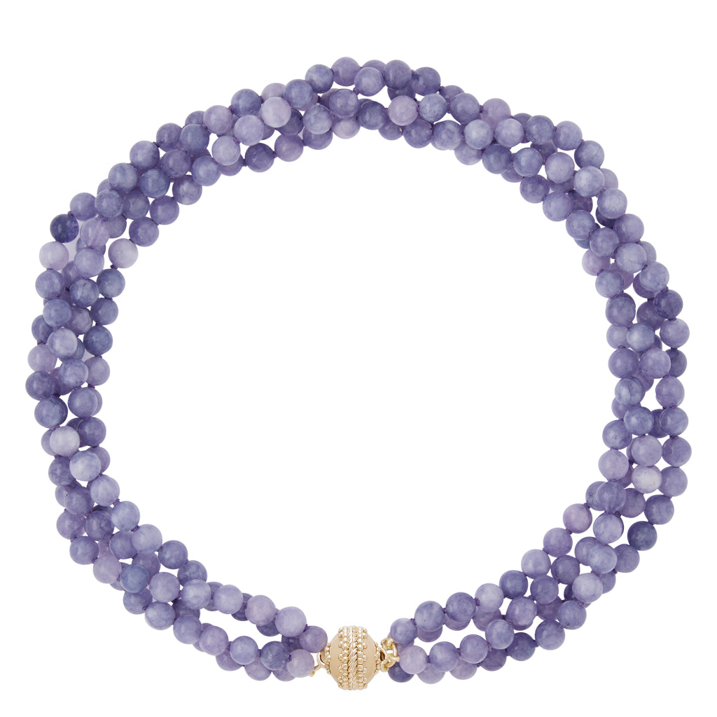 Clara Williams Lepidolite 6mm Multi-Strand Necklace