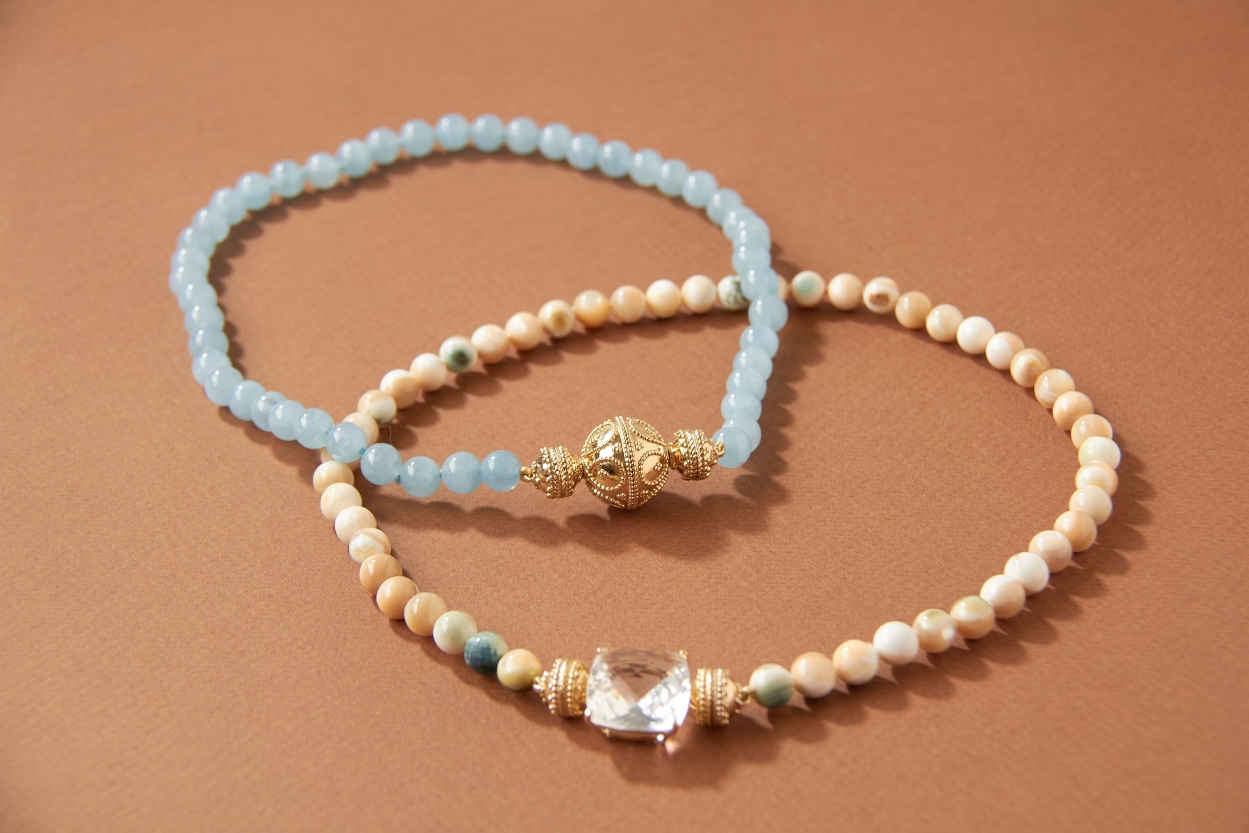 Clara Williams Victoire 8mm Aquamarine Mini Necklace