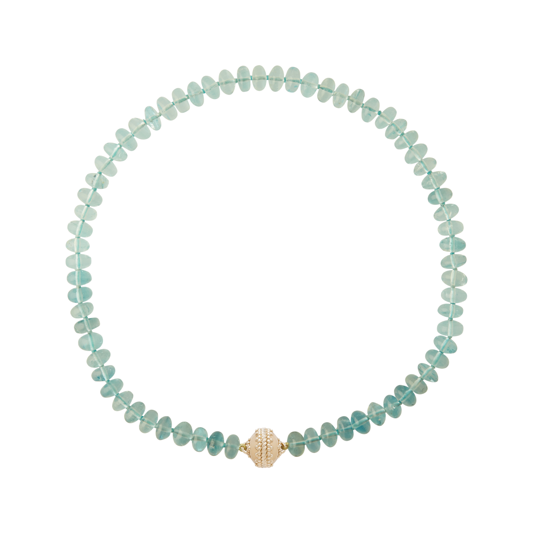 Clara Williams Blue Topaz Rondelle Necklace