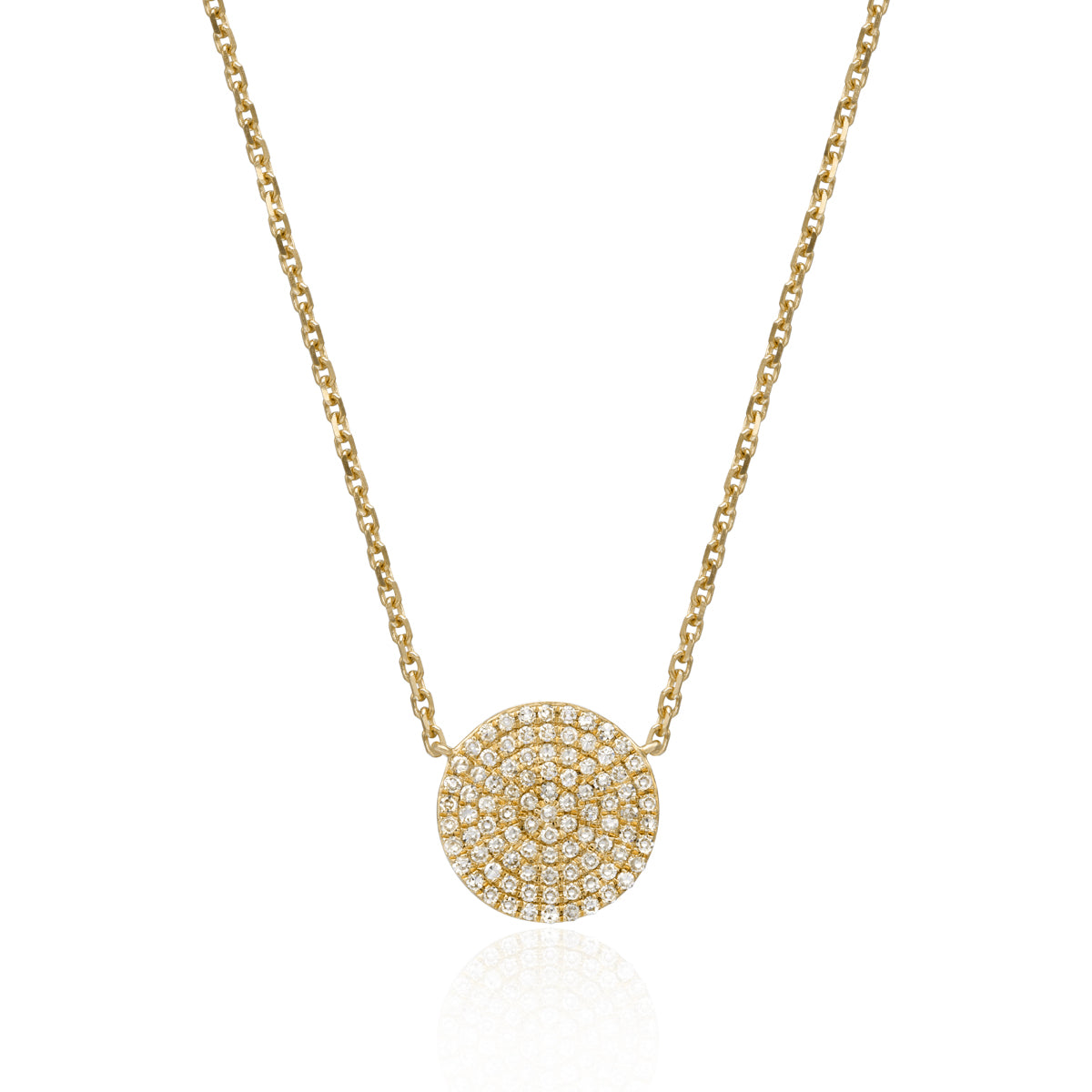 .26ctw Diamond Pavé Round 14K Yellow Gold Necklace