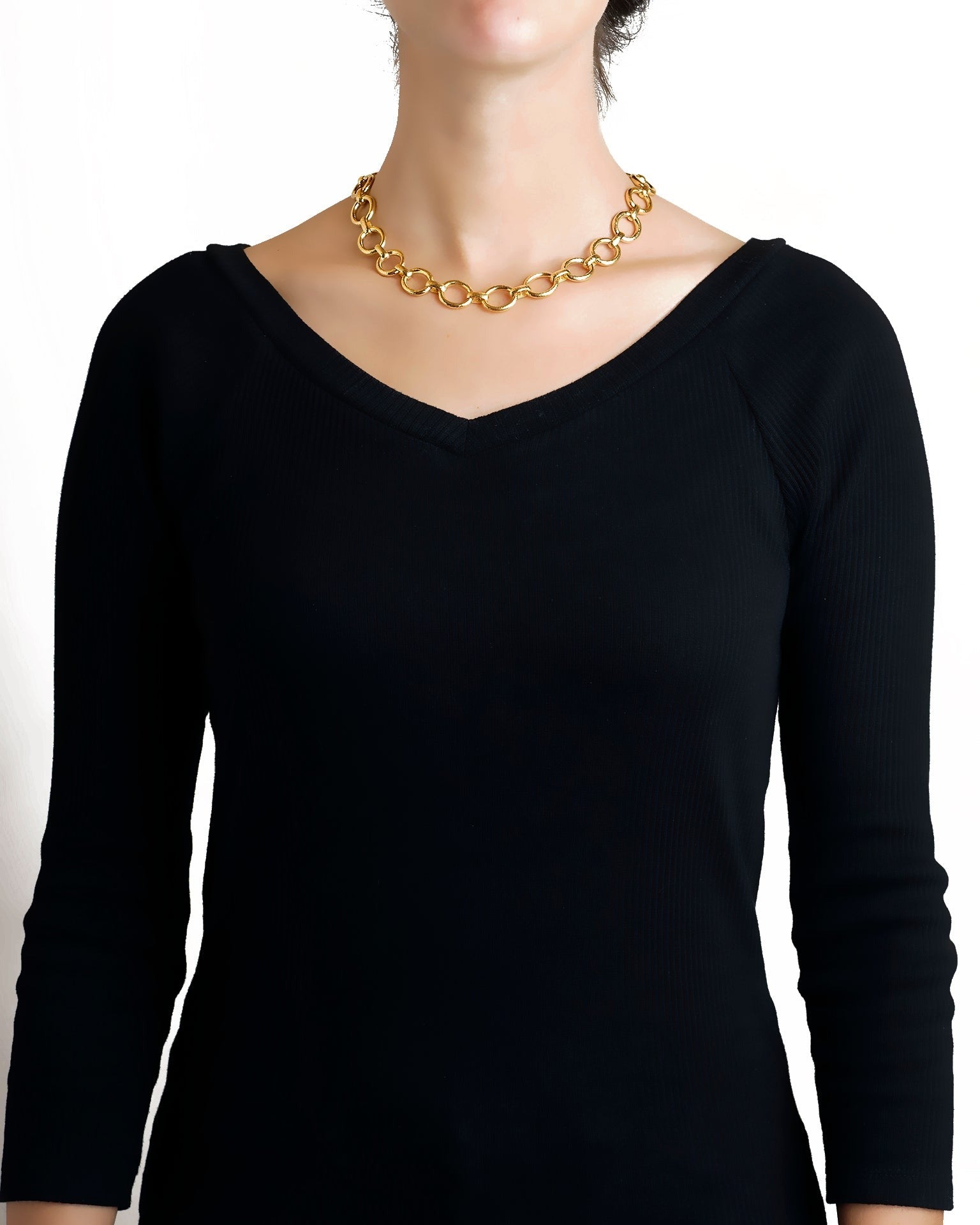 Elizabeth Locke 'Smooth' Link Necklace 17"