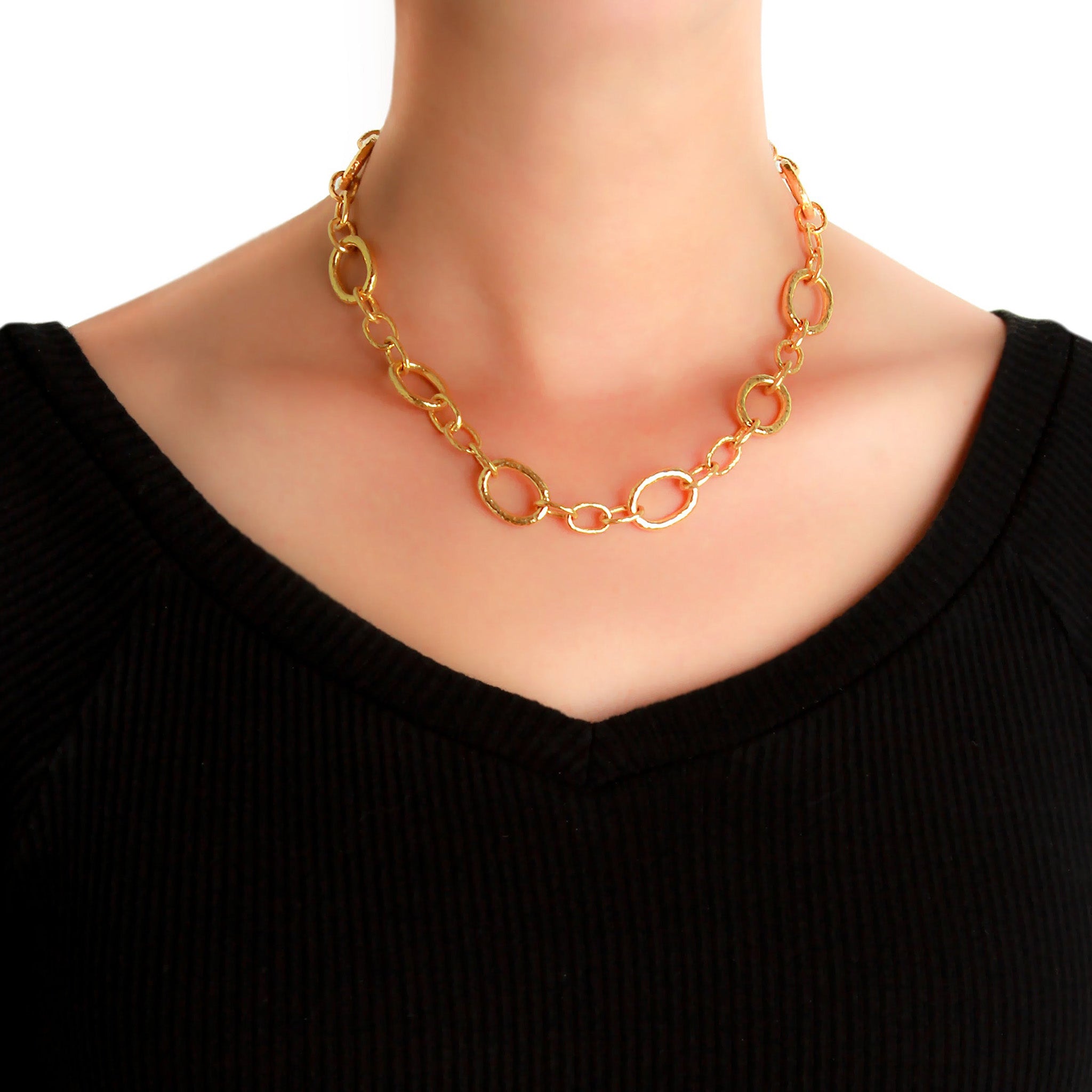 Elizabeth Locke 'Garda' Link Necklace 17"