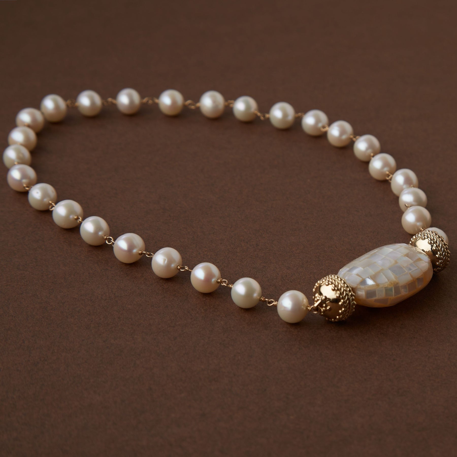 Clara Williams Large Mosaic Pearl Centerpiece