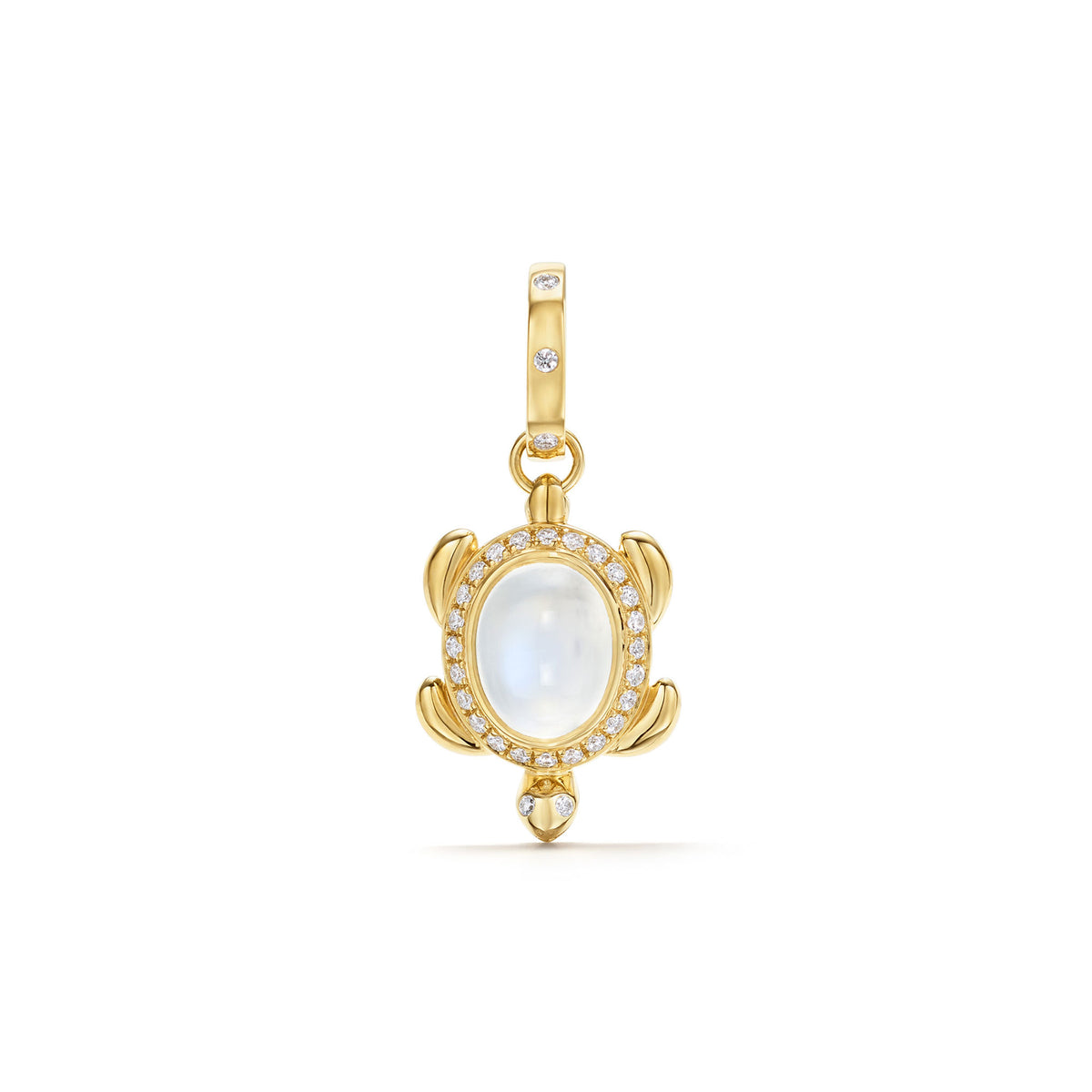 Temple St. Clair Blue Moonstone Turtle Pendant
