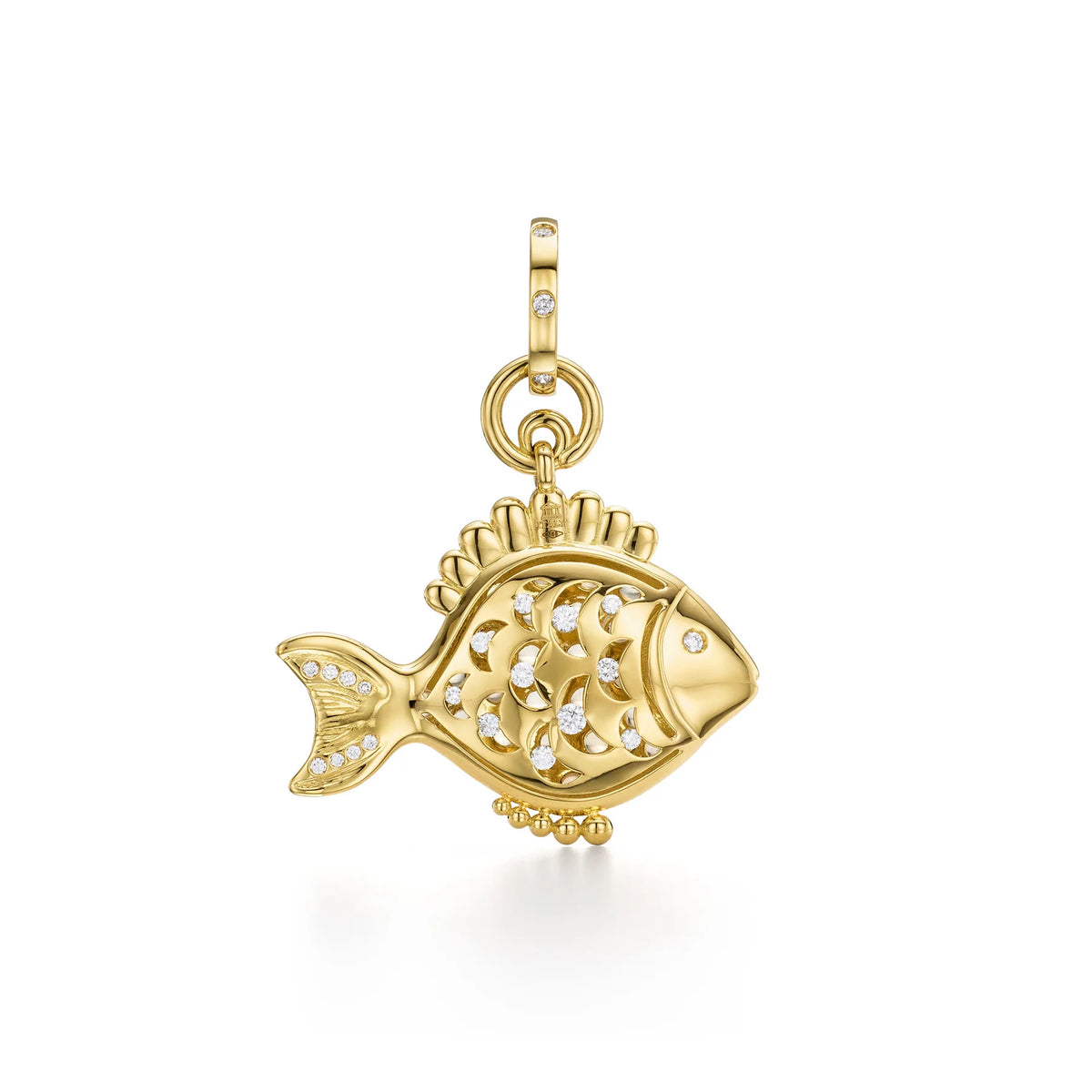 Temple St. Clair Blue Moonstone Bubbly Fish Pendant
