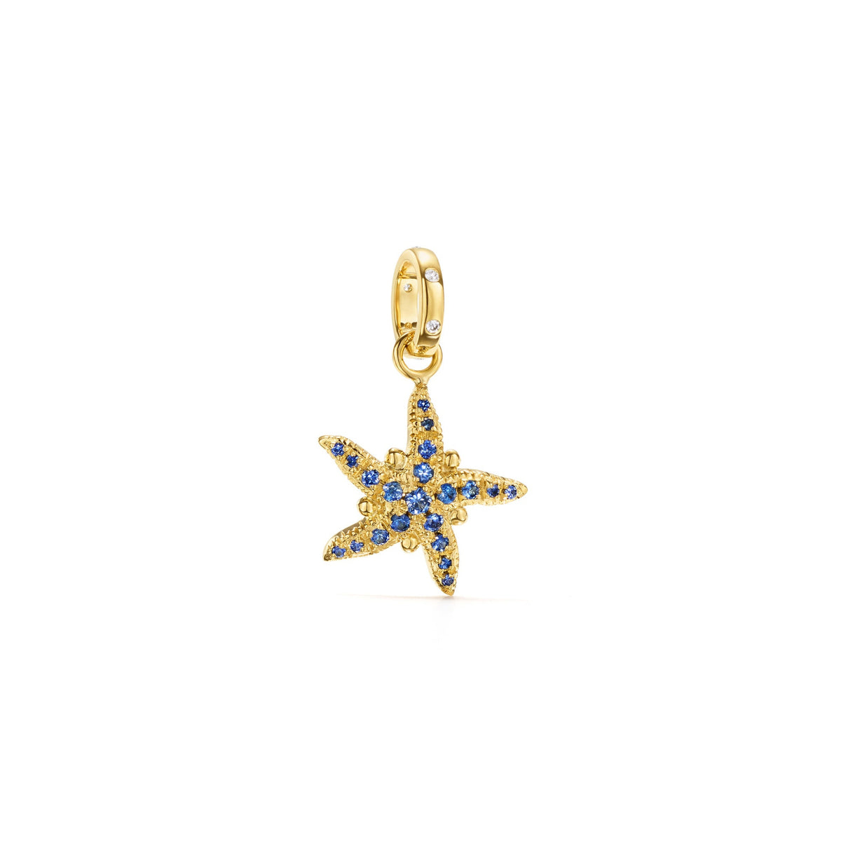 Temple St. Clair Blue Sapphire Pavé Sea Star Pendant