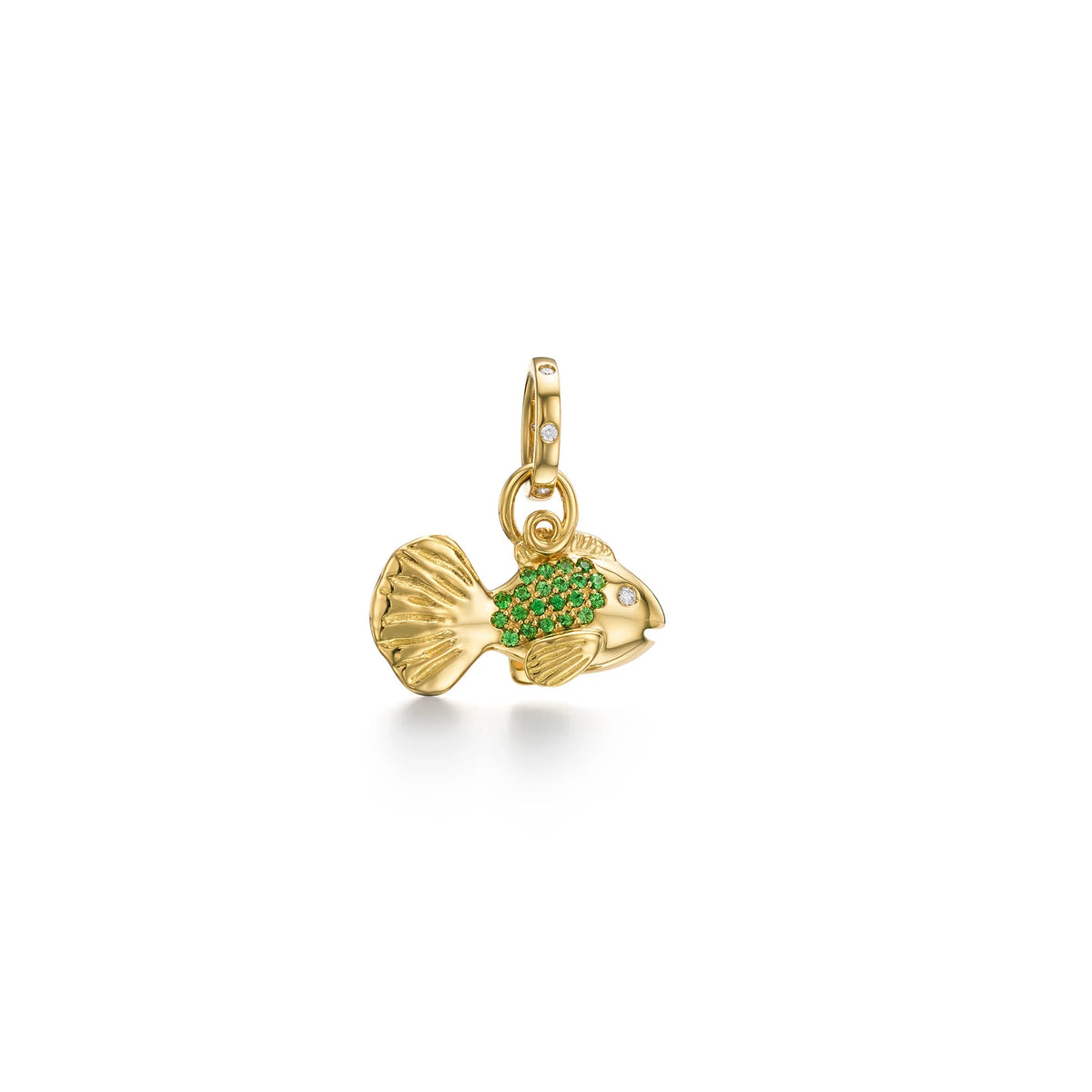 Temple St. Clair Tsavorite Pavé Fish Pendant