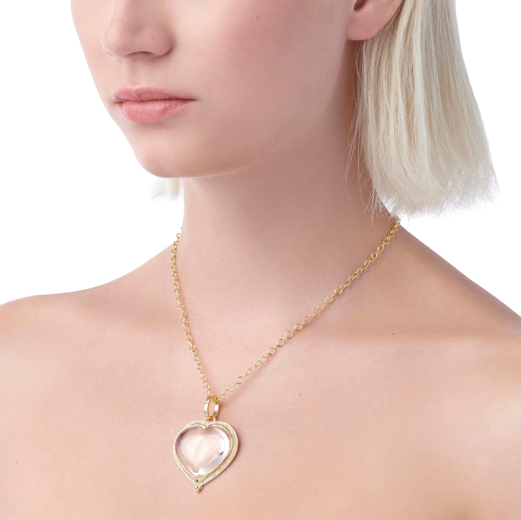 Temple St. Clair Diamond Pavé Heart Pendant Large