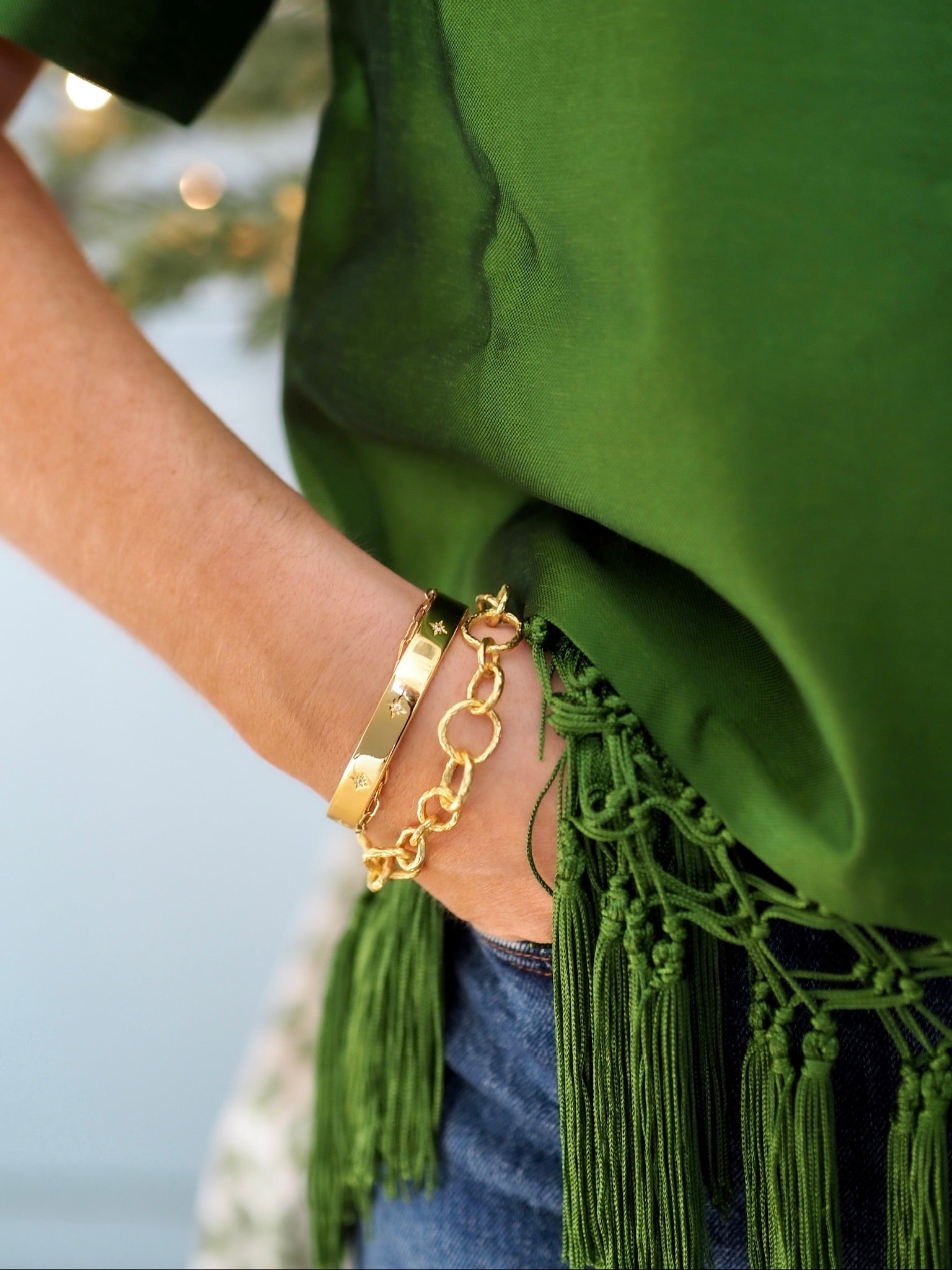 Goldbug Collection Star Set Bangle