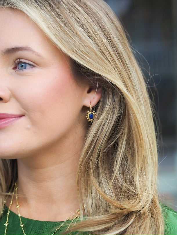 Goldbug Collection Lapis Twiggy Drop Earrings